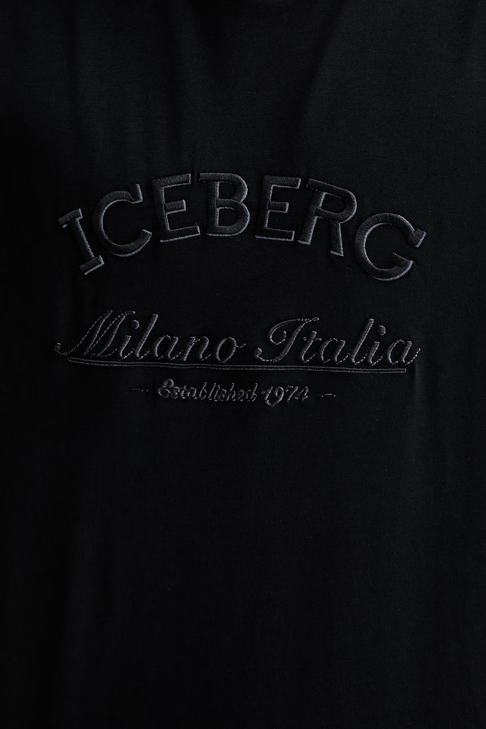 Iceberg tricou din bumbac F040.6325 negru