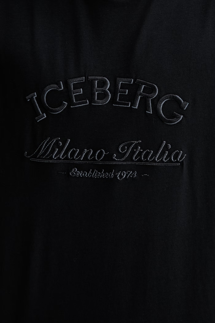 Iceberg tricou din bumbac F040.6325 negru