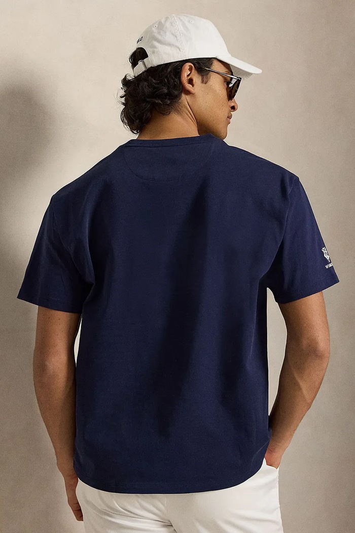 Polo Ralph Lauren T-shirt męski bawełniany 710B16059 granatowy SS26