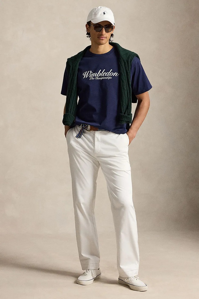 Odzież Polo Ralph Lauren T-shirt męski bawełniany 710B16059 granatowy