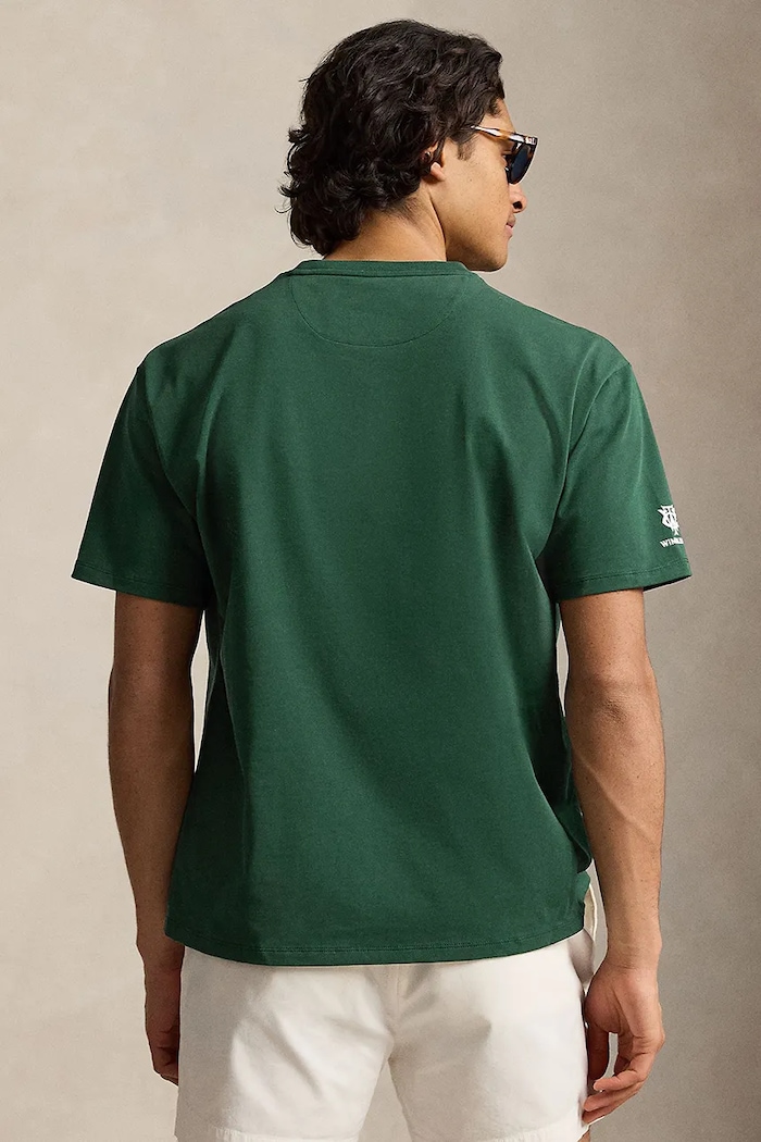 Polo Ralph Lauren T-shirt męski bawełniany 710B16059 zielony SS26