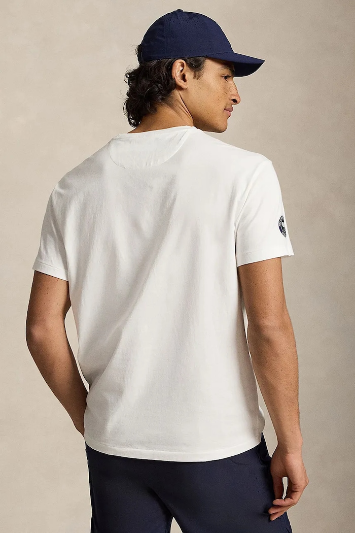 Polo Ralph Lauren T-shirt męski bawełniany 710B16069 biały SS26