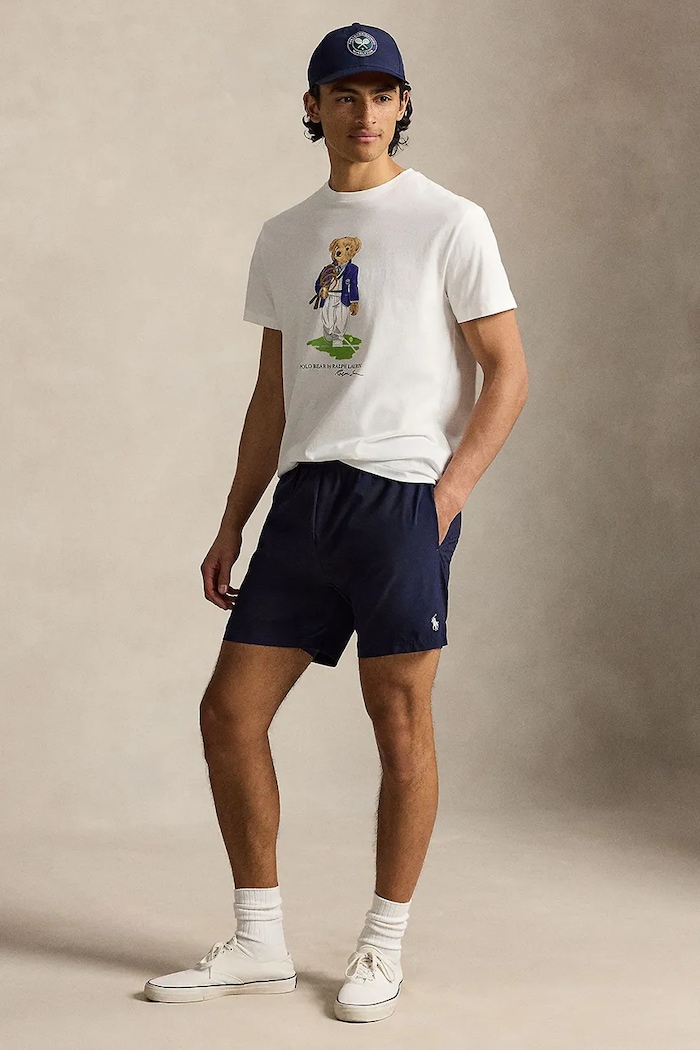 Odzież Polo Ralph Lauren T-shirt męski bawełniany 710B16069 biały
