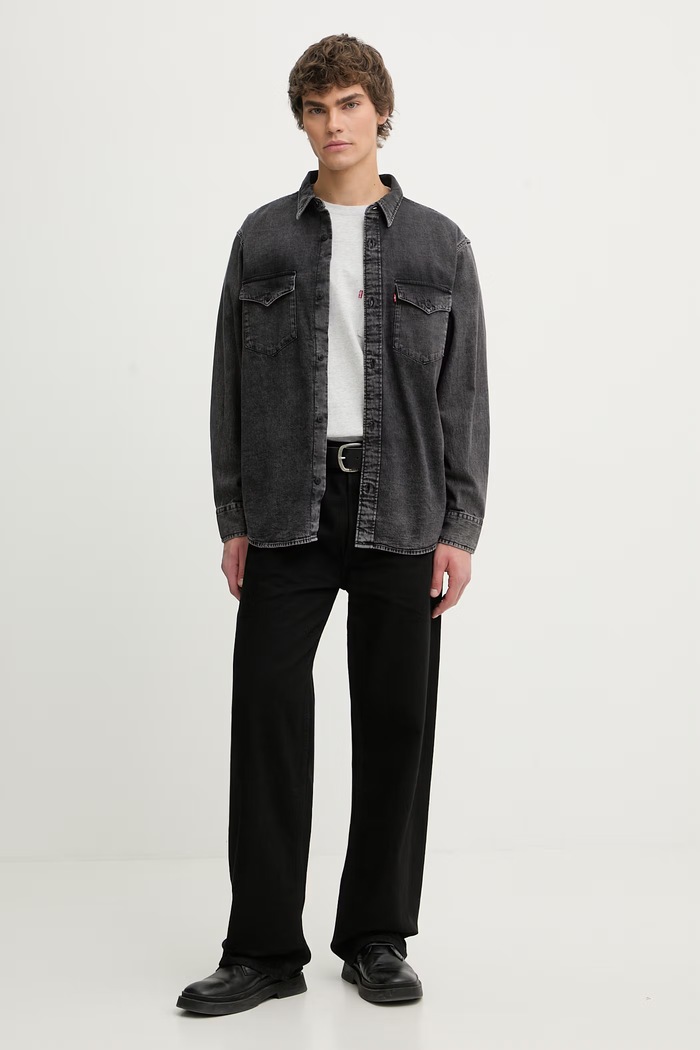 Levi's tricou din bumbac HALF SLV PKT 005OB.0002 gri SS26