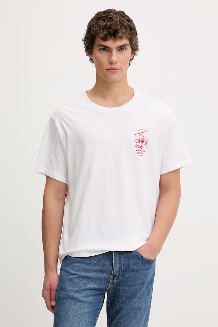 Oblečenie Bavlnené tričko Levi's SS RELAXED FIT 16143.2462 biela