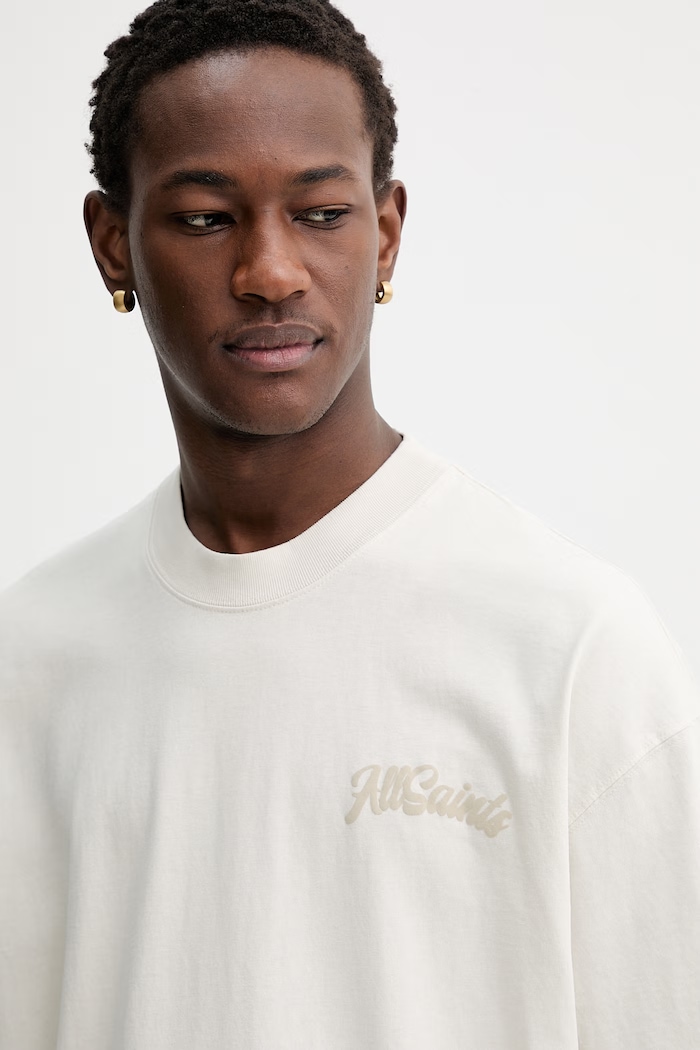 Бавовняна футболка AllSaints ODYSSEY бежевий M008PE