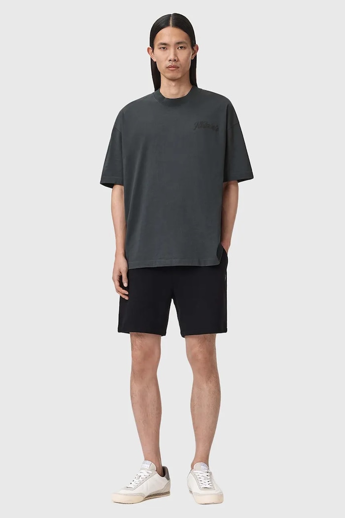 Ρούχα Βαμβακερό μπλουζάκι AllSaints ODYSSEY M008PE μαύρο