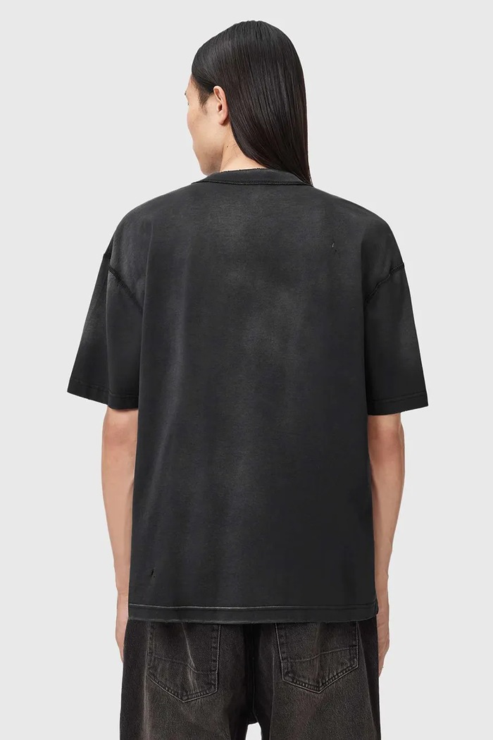 AllSaints pánske bavlnené tričko AETERNA M010PE čierna SS26
