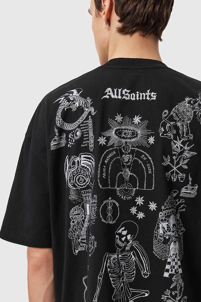 AllSaints t-shirt bawełniany TERRA M023PE czarny