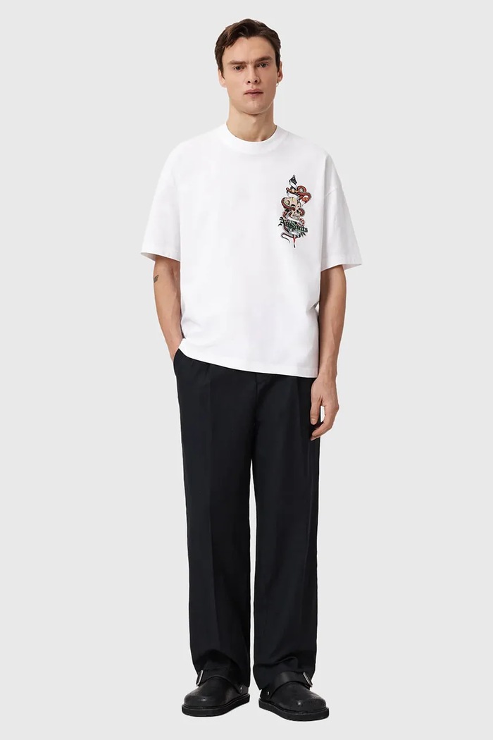 Odzież AllSaints t-shirt bawełniany BLADE M025PE biały