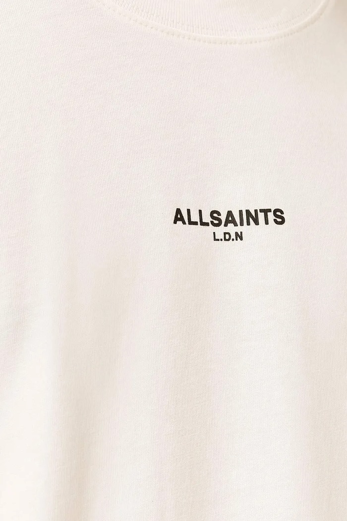 Bavlněné tričko AllSaints MIKRO M028JE bílá