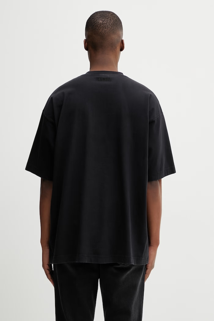Odzież VETEMENTS t-shirt bawełniany Global MF ME76TR225B czarny