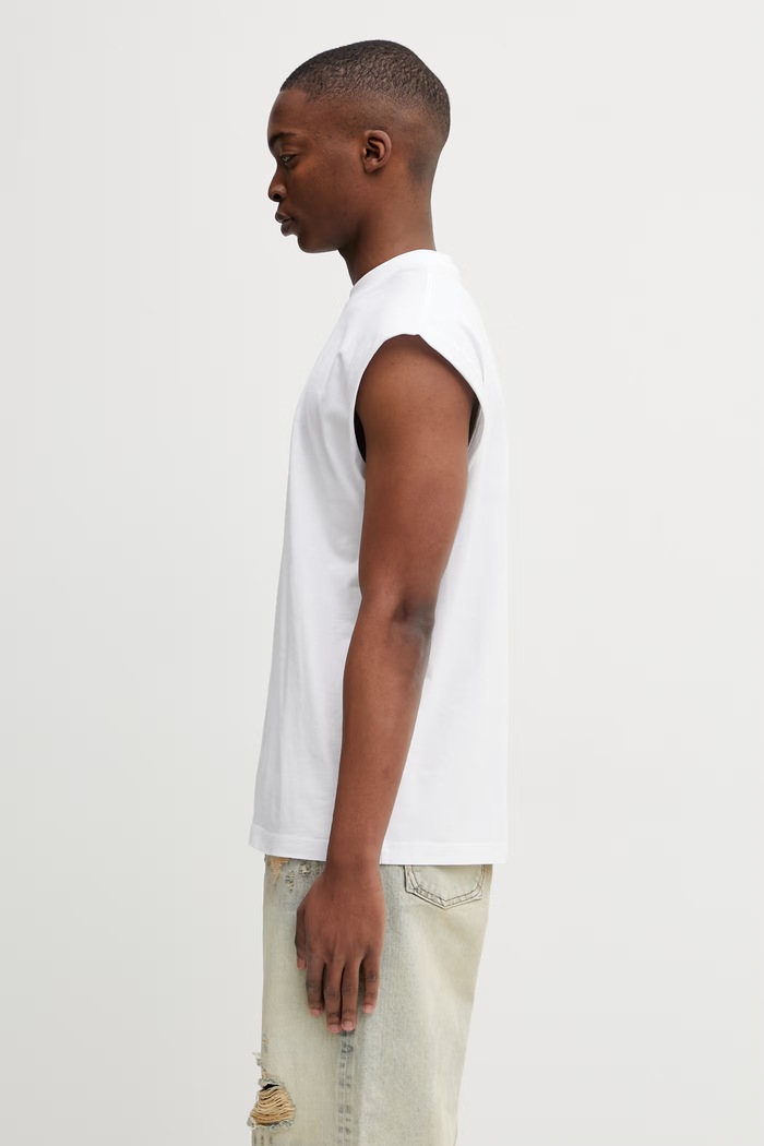 Vetements Cross Logo топ из хлопка для мужчин ME76TR175W белый SS26