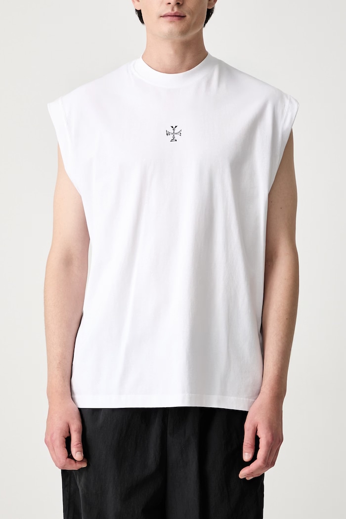 Vetements Cross Logo топ от памук мъжки бял ME76TR175W