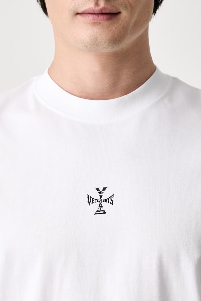 Vetements Cross Logo top cotton Men's ME76TR175W white