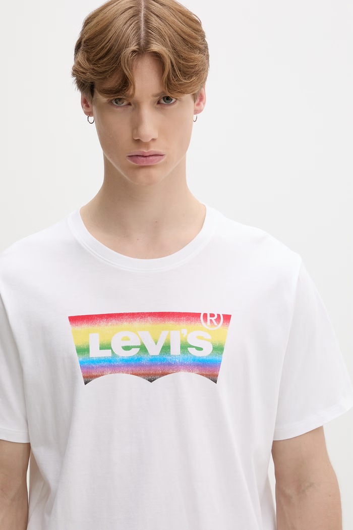 Levi's t-shirt férfi pamut COMMUNITY TEE x PRIDE fehér 24671.0042