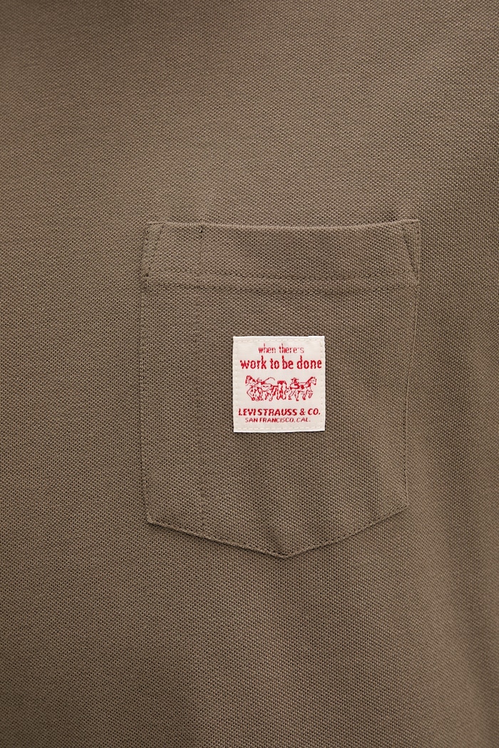 Levi's tričko pánske bavlnené SS TEE x WORKWEAR A5850.0030 hnedá