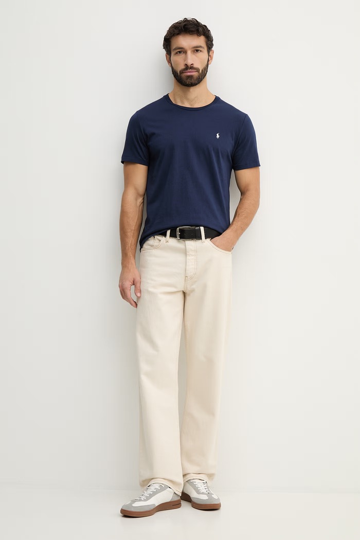 Bavlnené tričko Polo Ralph Lauren 714844756 tmavomodrá AA00