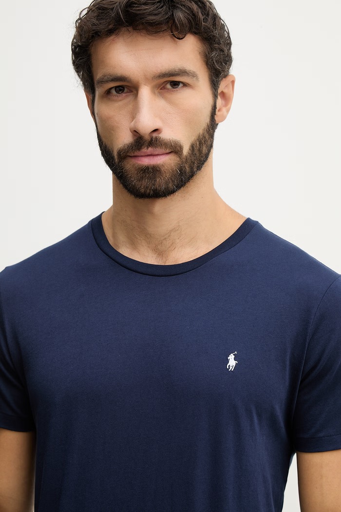 Bavlnené tričko Polo Ralph Lauren tmavomodrá 714844756