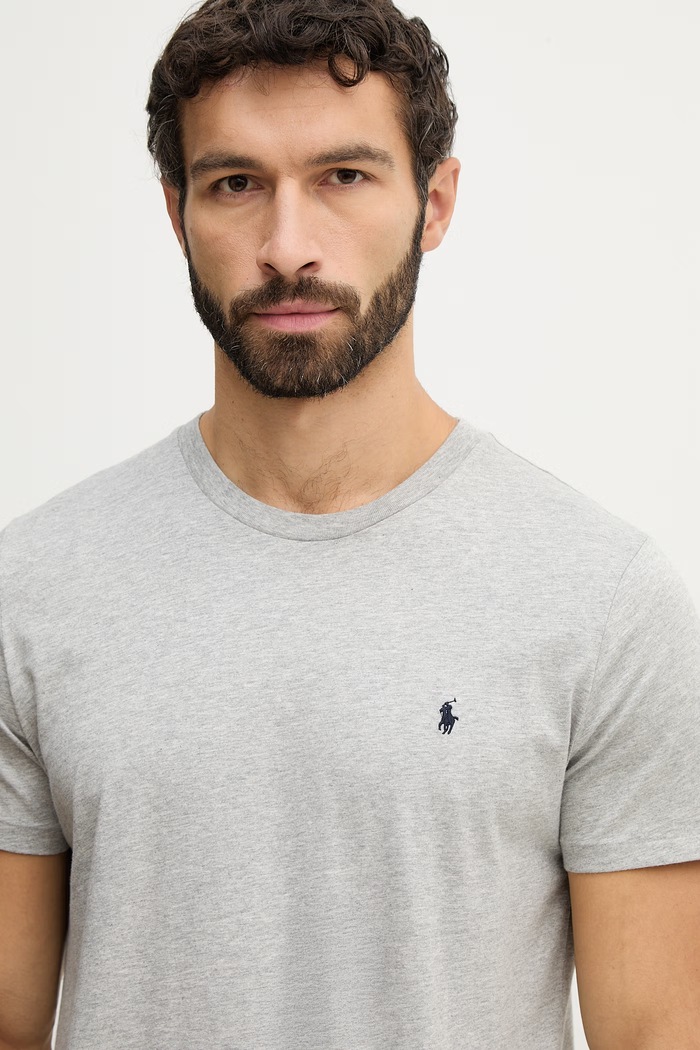 Bavlnené tričko Polo Ralph Lauren sivá 714844756