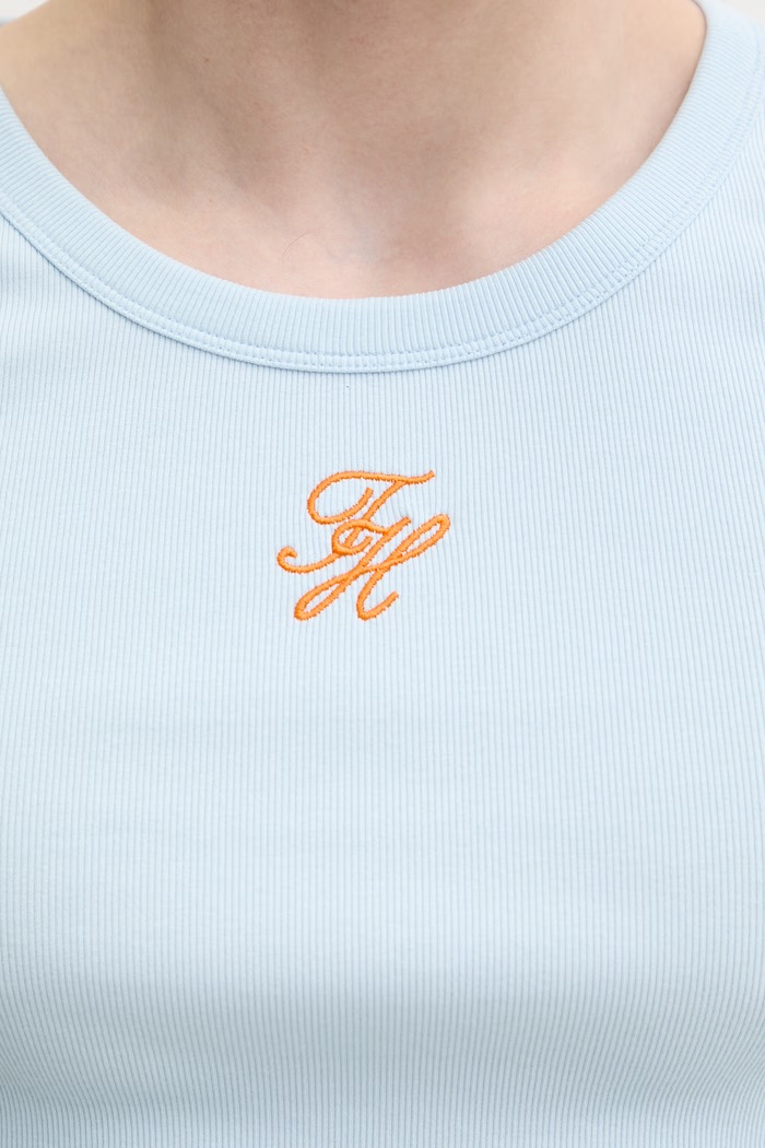 Tommy Hilfiger top męski bawełniany z elastanem SUMMER UM0UM03841 niebieski
