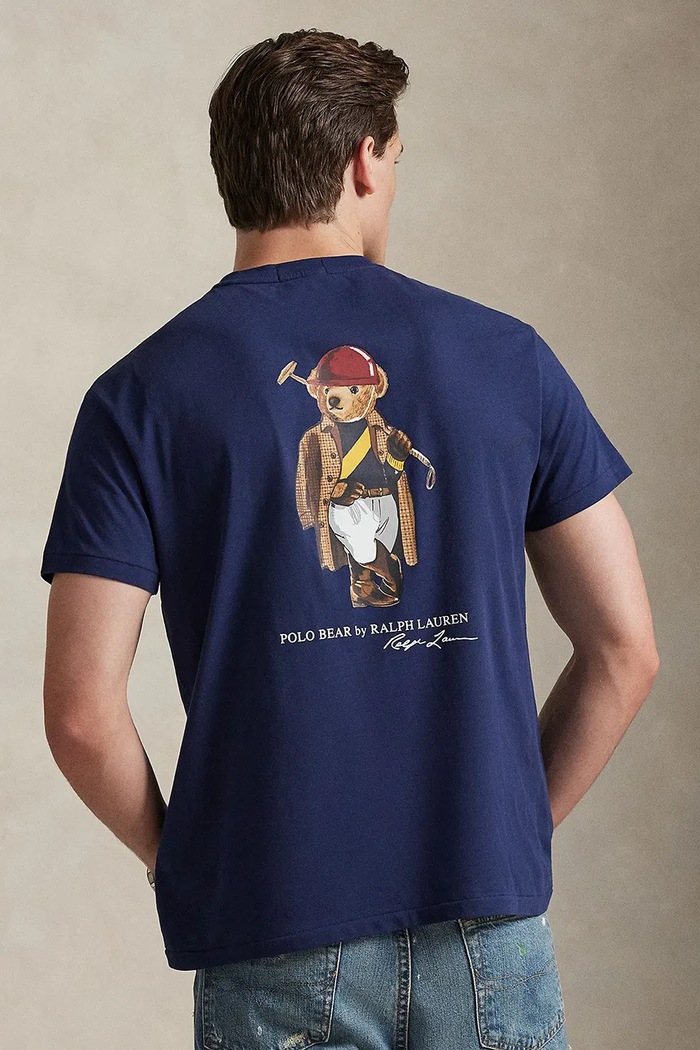 Bavlnené tričko Polo Ralph Lauren 710B16610 tmavomodrá SS26