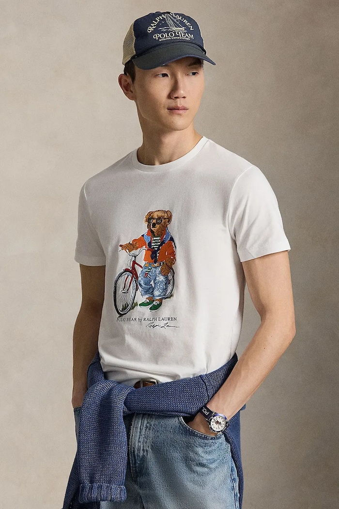 Bavlněné tričko Polo Ralph Lauren potisk bílá 710B16612