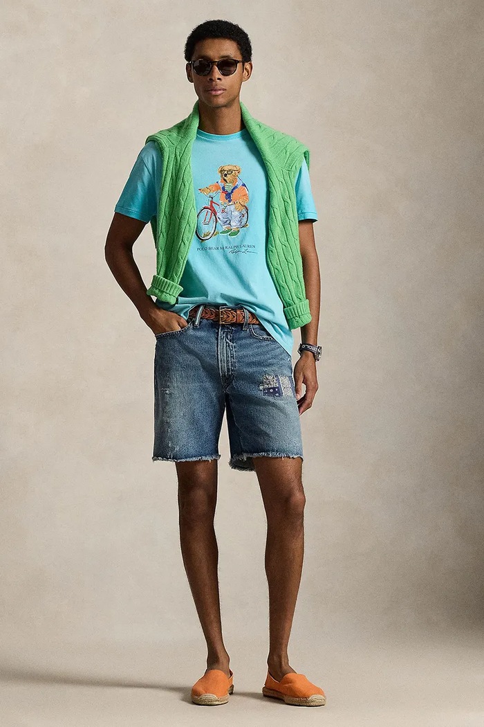 Oblačila Bombažna kratka majica Polo Ralph Lauren 710B16613 turkizna