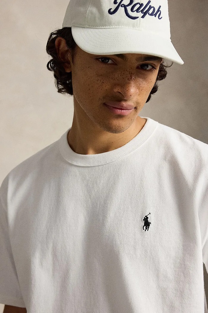 T-shirt oversize bawełniany męski Polo Ralph Lauren 710A12979 biały