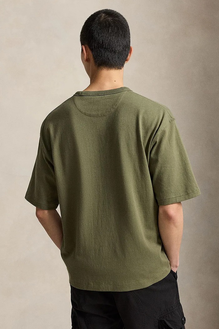 Polo Ralph Lauren T-shirt oversize bawełniany męski 710A12979 zielony SS26