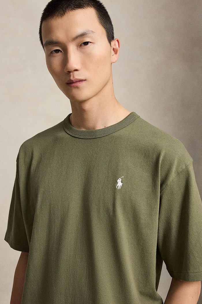 T-shirt oversize bawełniany męski Polo Ralph Lauren 710A12979 zielony