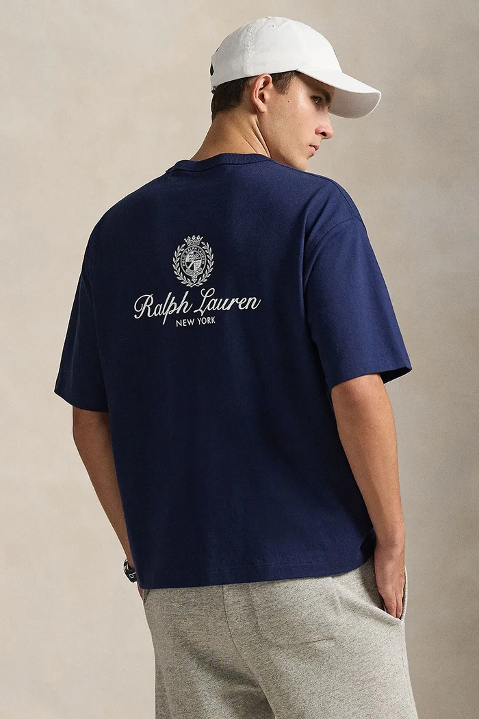 Polo Ralph Lauren t-shirt in cotone 710A13265 blu navy SS26