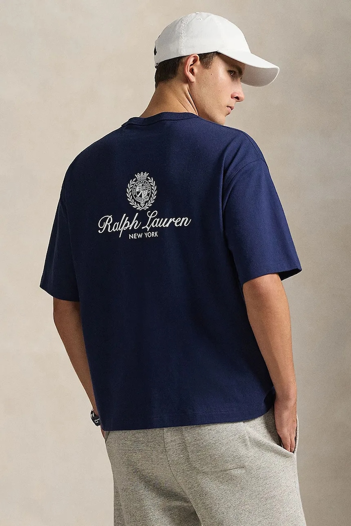 Polo Ralph Lauren t-shirt in cotone 710A13265 blu navy SS26