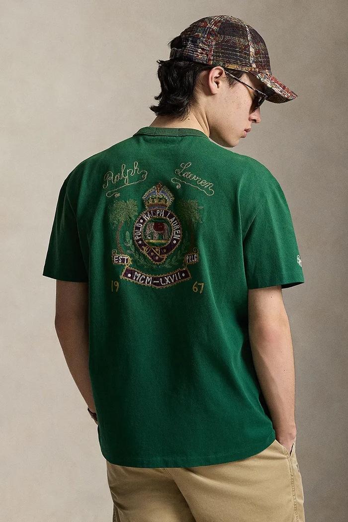 Polo Ralph Lauren tričko pánske bavlnené 710B13519 zelená SS26