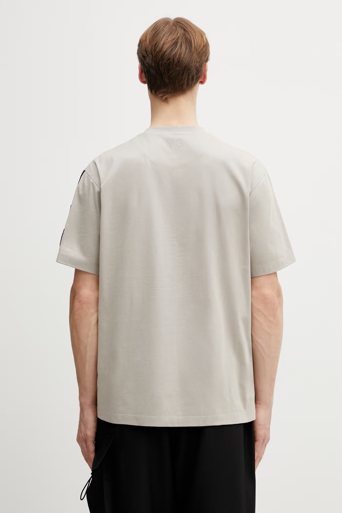 Odzież Y-3 t-shirt bawełniany UT SS TEE HZ9516 beżowy