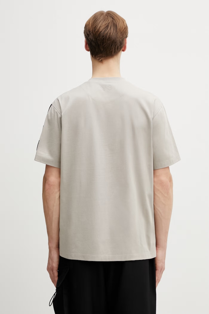Odzież Y-3 t-shirt bawełniany UT SS TEE HZ9516 beżowy