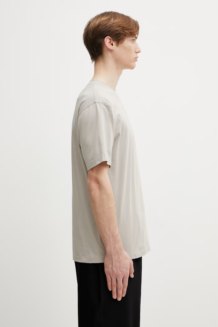 Y-3 t-shirt bawełniany UT SS TEE beżowy HZ9516