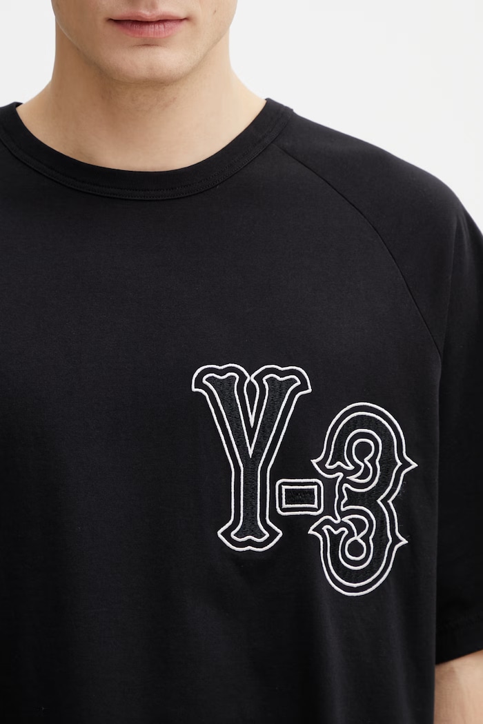 Y-3 EL5 GFX SS TEE tricou din bumbac bărbătesc negru KQ9307