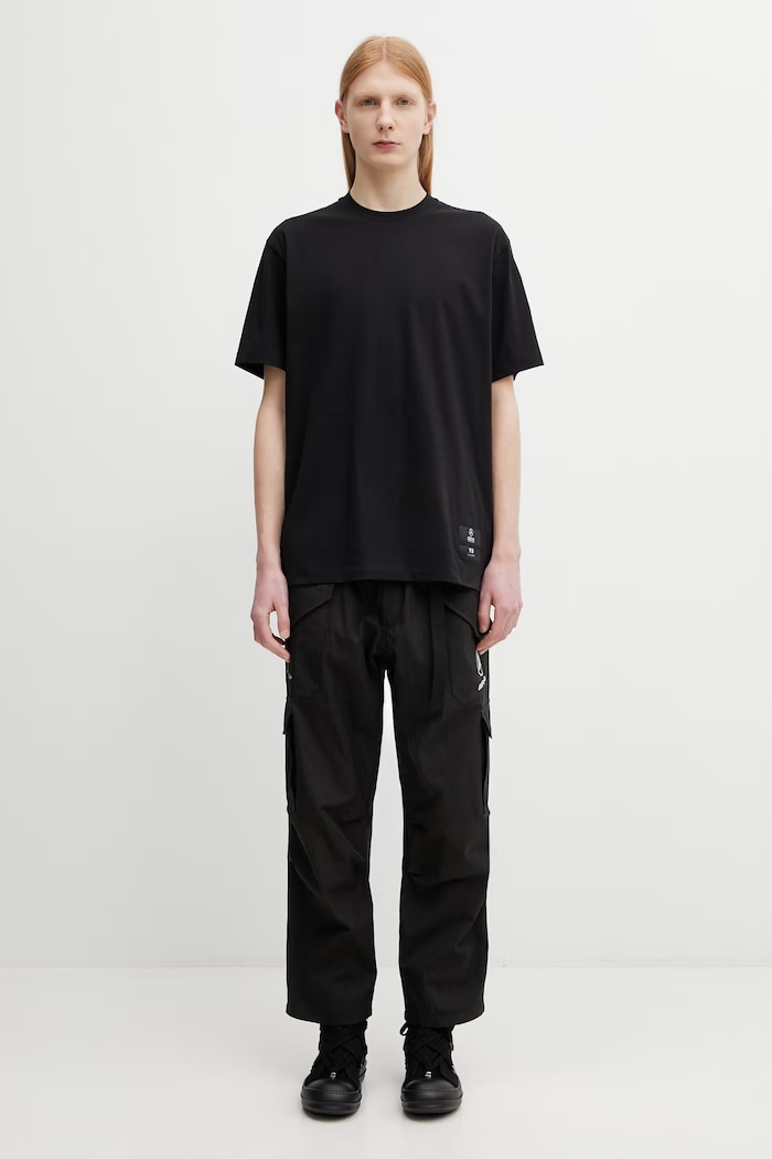 Y-3 x F1 LOGO SS TEE basic tričko bavlnené pánske KR2373 čierna
