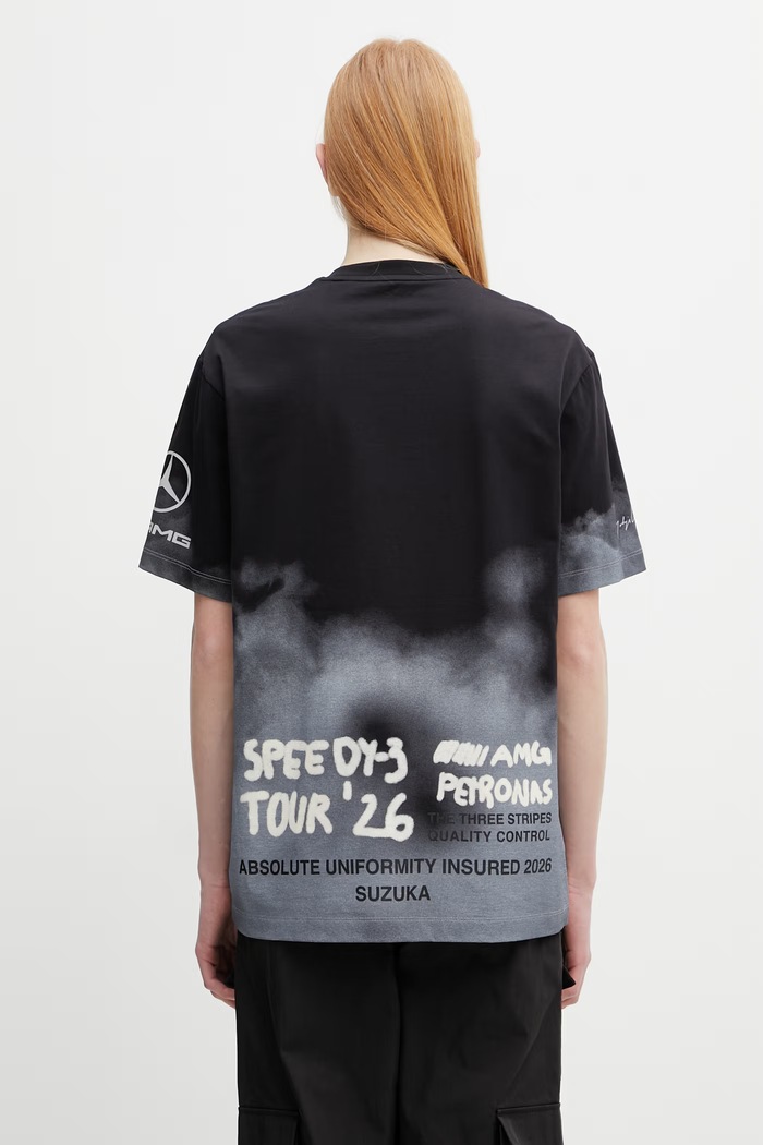 Oblečenie Y-3 x F1 TOUR SS TEE basic tričko bavlnené pánske KR2376 čierna