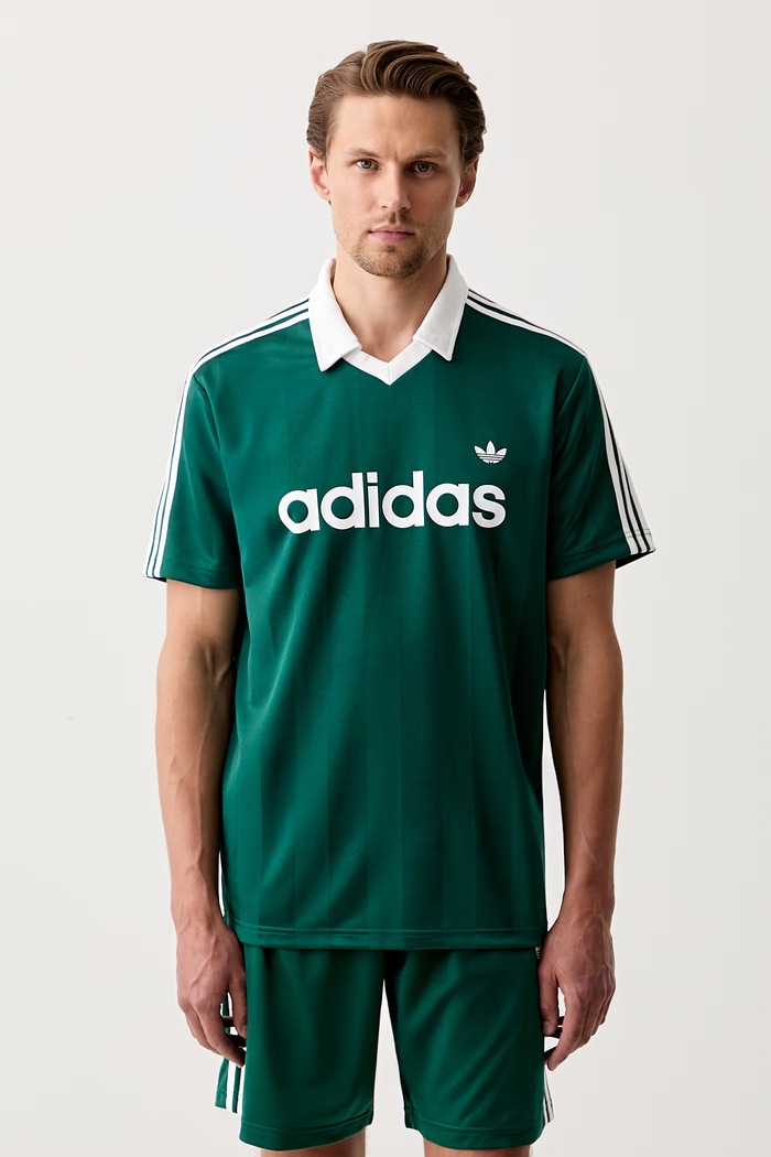 adidas Originals polo tričko pánske JSY nášivka zelená KE3582