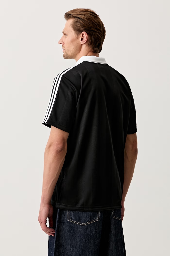 Ρούχα adidas Originals πόλο ανδρικό JSY KE3584 μαύρο