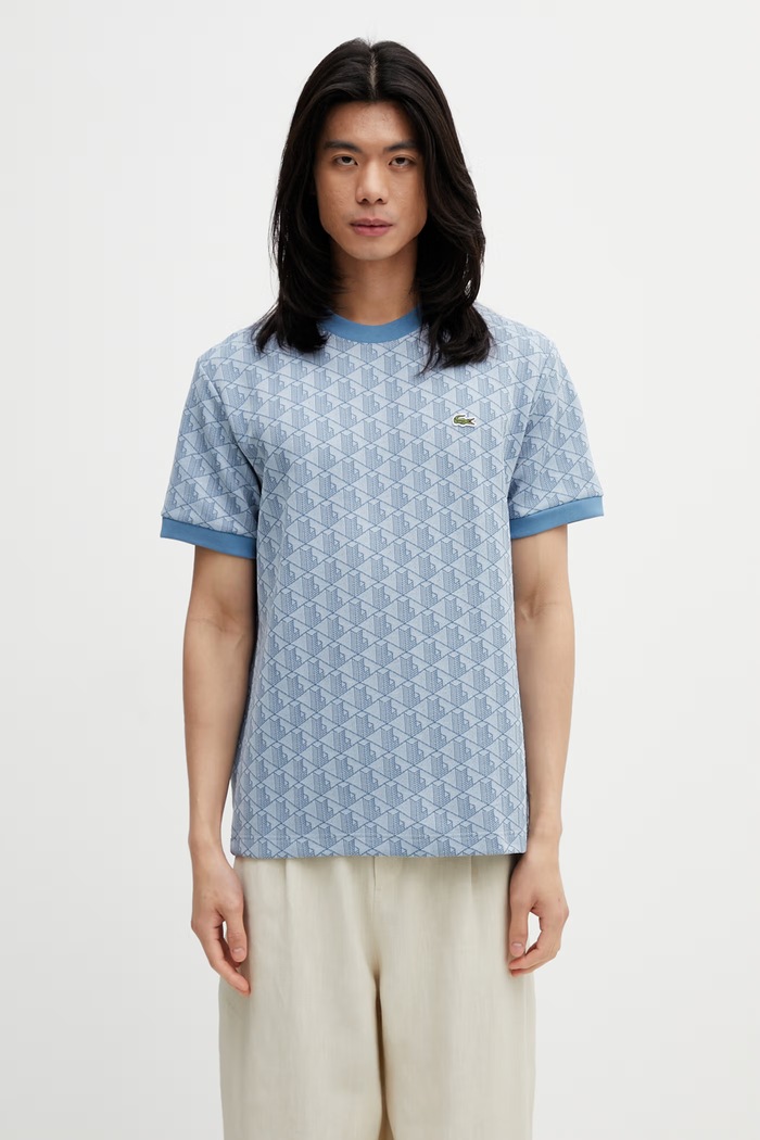Lacoste t-shirt ανδρικό κανονικό μπλε TH1197