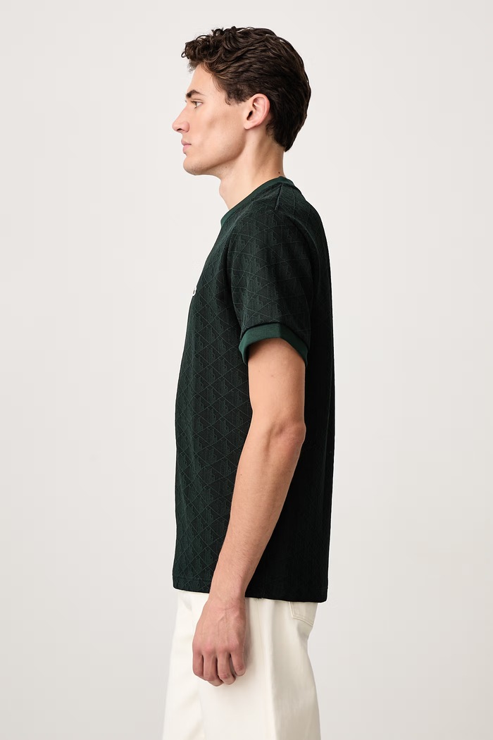 T-shirt męski Lacoste TH1197 zielony