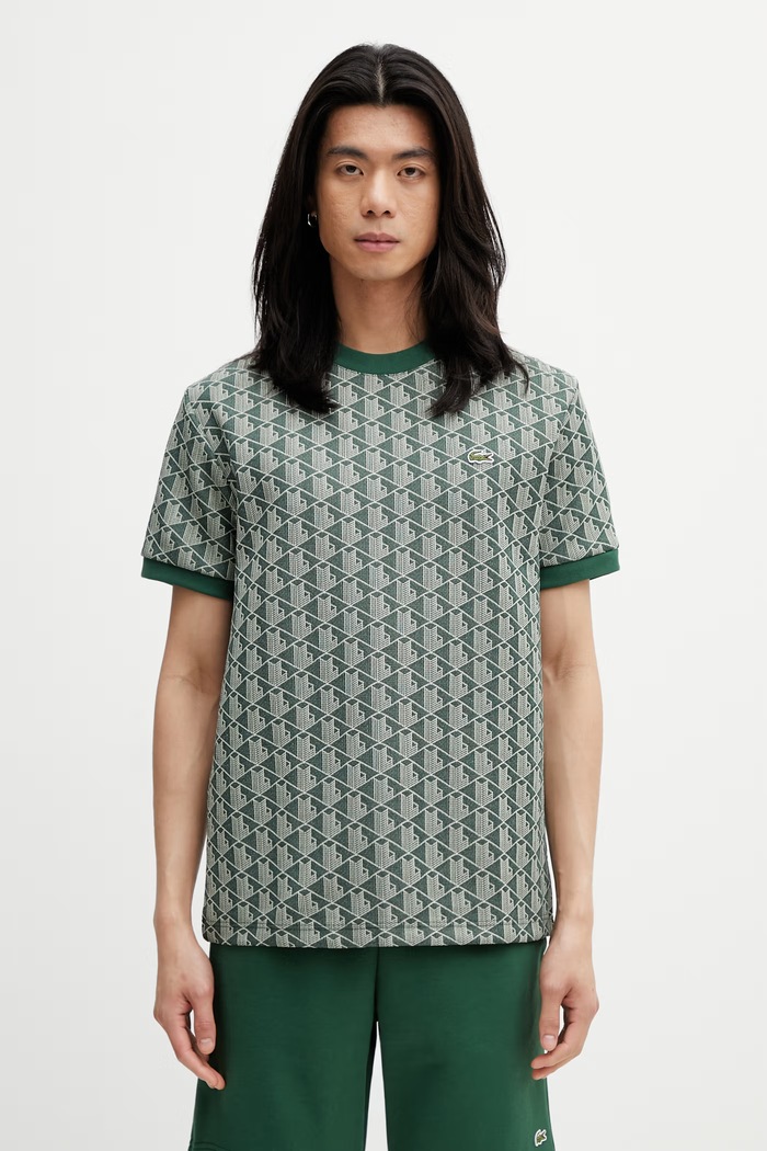 Lacoste t-shirt ανδρικό κανονικό πράσινο TH1197