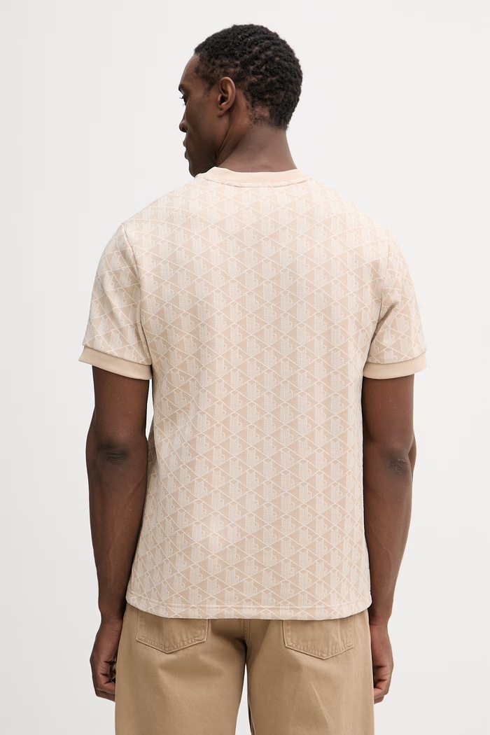 Ρούχα Lacoste T-shirt Ανδρικό TH1197 μπεζ
