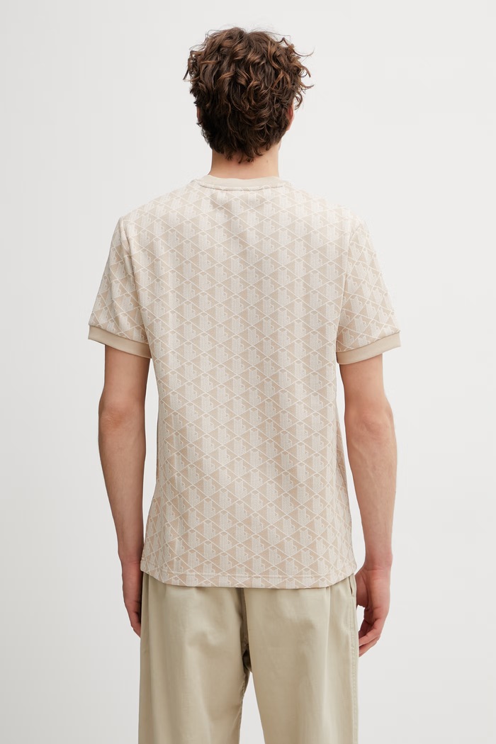Ρούχα Lacoste t-shirt ανδρικό TH1197 μπεζ