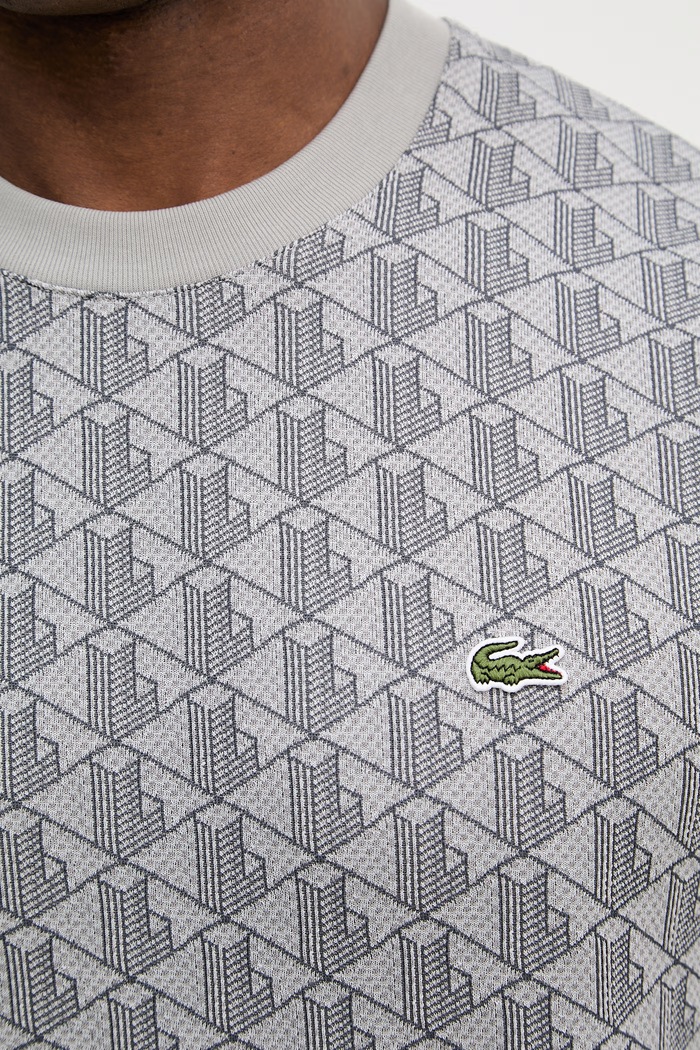 Lacoste t-shirt Ανδρικό γκρί TH1197
