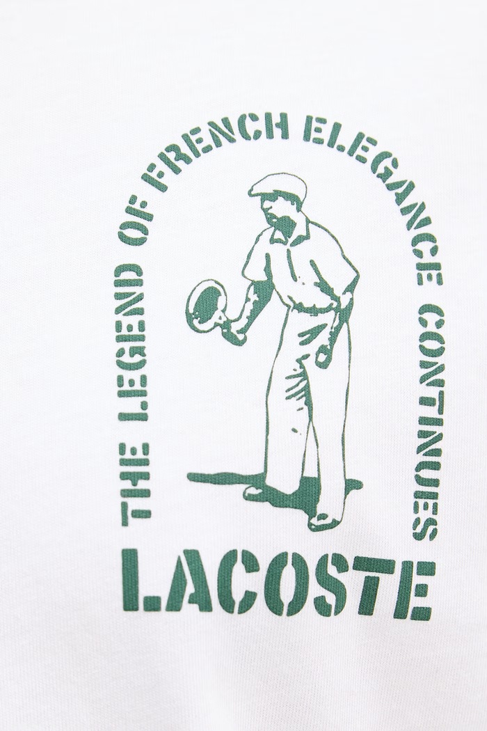 Lacoste kratka majica moška bombažna TH1433 bela