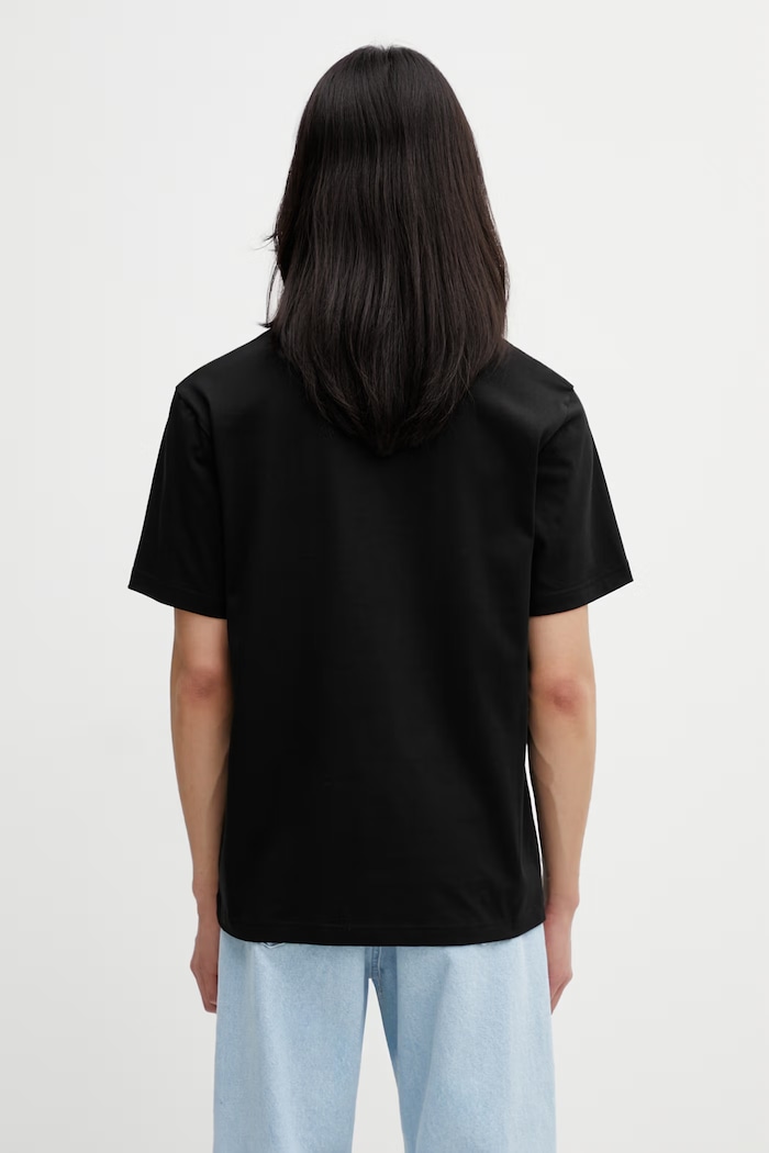 Ρούχα Lacoste t-shirt ανδρικό βαμβακερό TH1433 μαύρο